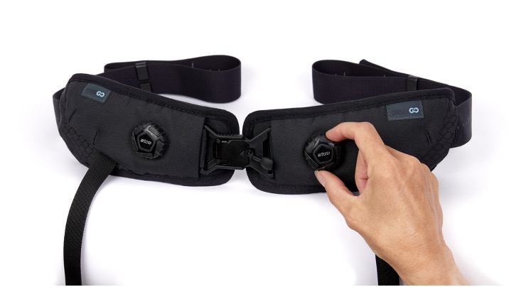 waist belt, waist strap, adjustable belt, dual buckles, black