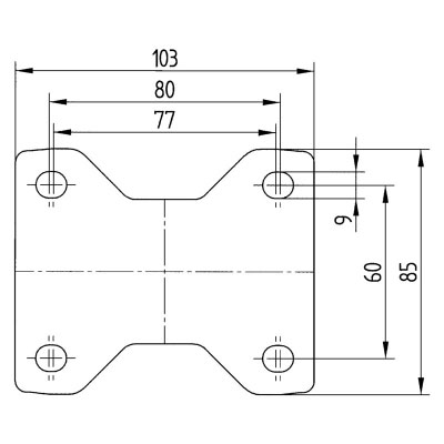 Alpha 3478 series castor 3478UFP125P62 Alpha 3478 series castor 3478UFP125P62
