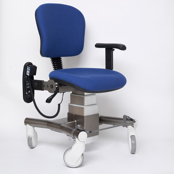 Milo chaise de travail dossier bas bleu Milo chaise de travail dossier bas bleu