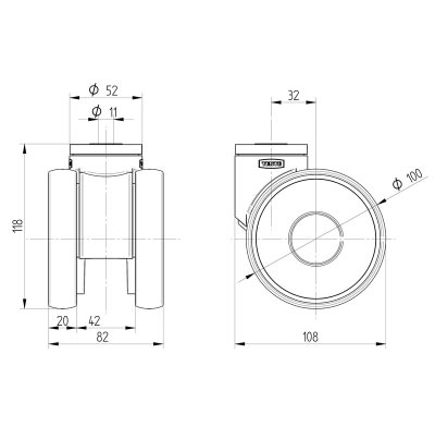 Linea 5940 serie 5940UAP100P30-11 RAL7001