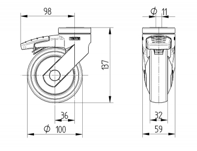 Levina 5377 series 5377XSP100P30-11 red brake