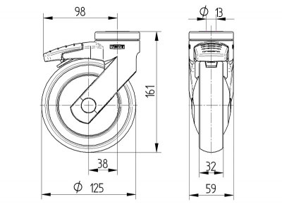 Levina 5377 series 5377PJP125P30-13 grey brake Levina 5377 series 5377PJP125P30-13 grey brake
