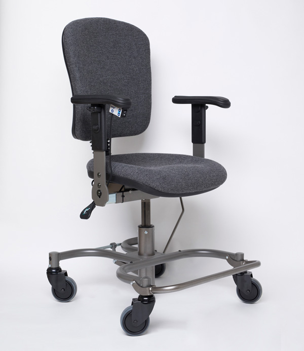 Adam working chair high back grey