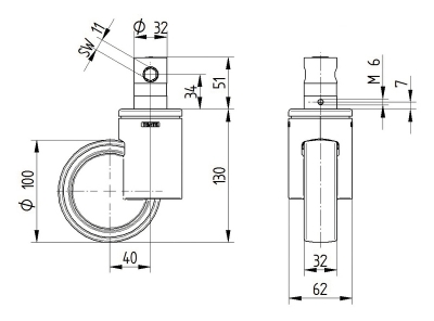 Integral 1044 serie 1044UAP100R36-32S35 RAL7001