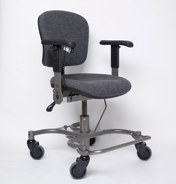 Adam working chair low back grey